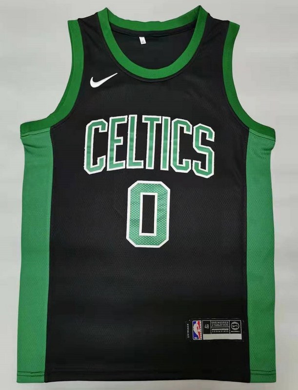 Men Boston Celtics 0 Tatum Black Nike 2025 NBA Jersey style 1